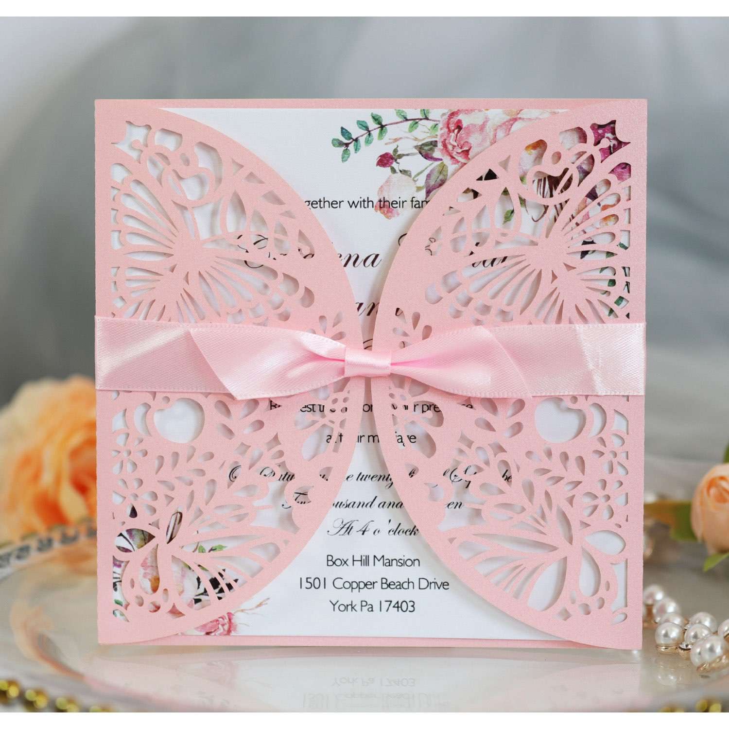 Butterfly Invitation Wedding Supplies Marriage Invitation Card Laser Cut Paper